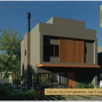 Casa de 141,21 m² com 3 suítes e terraço