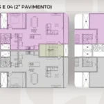 Plano dos Apartamentos 03 y 04 (PAVIMENTO)
