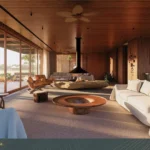 Casa Clareia. Estar lareira. #0011