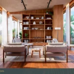 Casa Clareira. Sala de leitura.  #0011