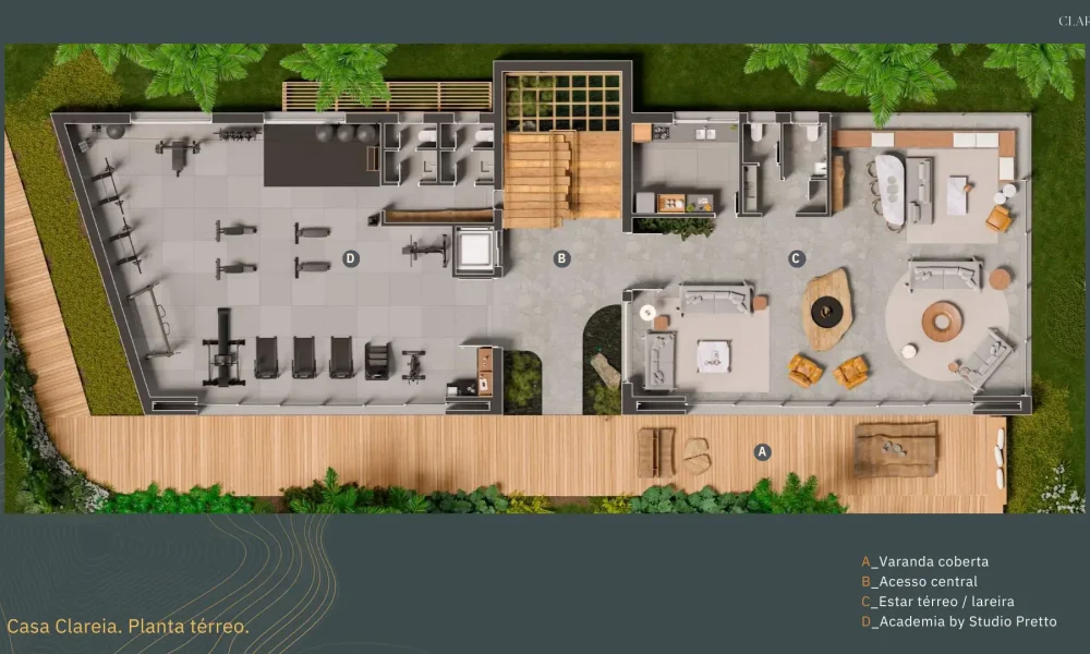Casa Clareia. Planta térreo. #0011