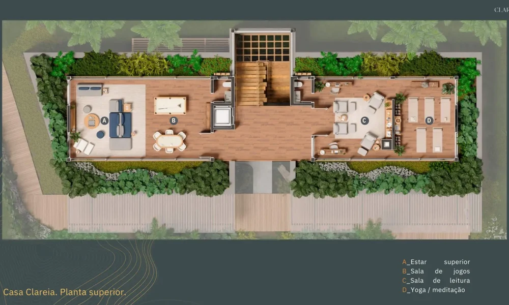 Casa Clareira. Planta superior. #0011