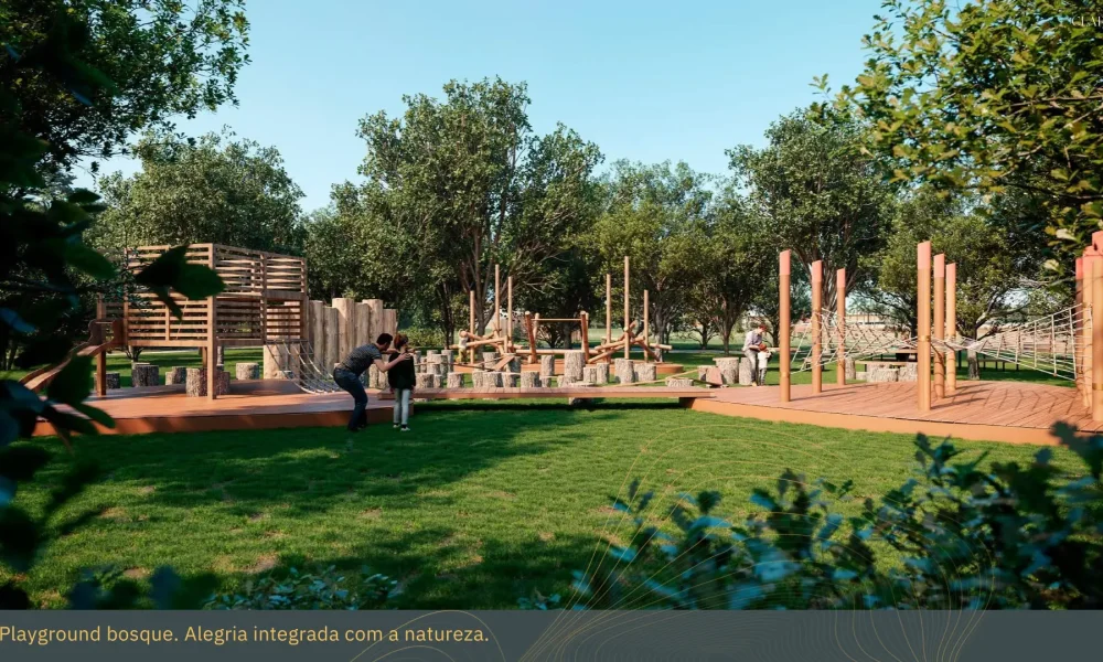 Playground bosque. Alegria integrada com a natureza. #0011