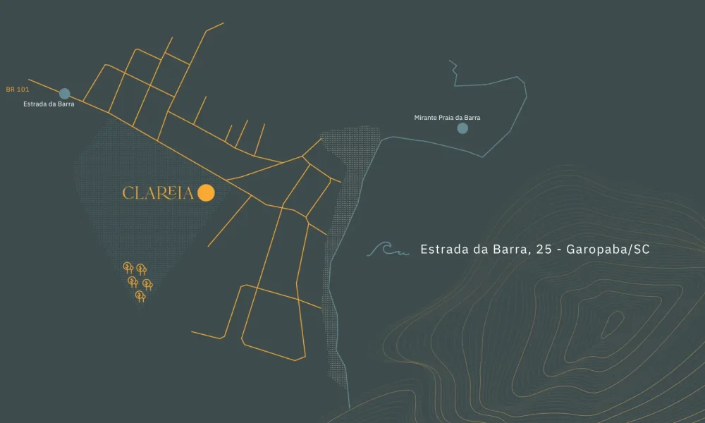 Localizaçao do Condomínio Clareira. #0011