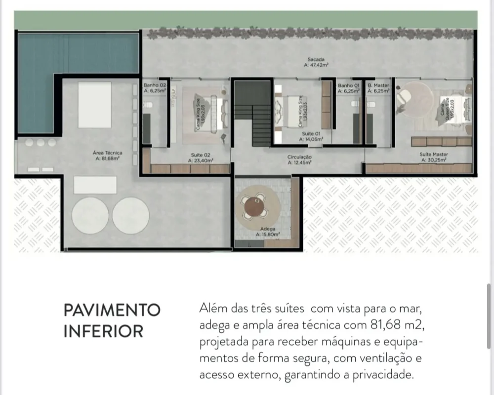Pavimento Inferior da casa